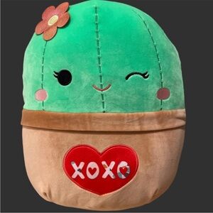 Squishmallows Shadi the cactus XOXO Green and Tan Cactus Plush NWT 12”